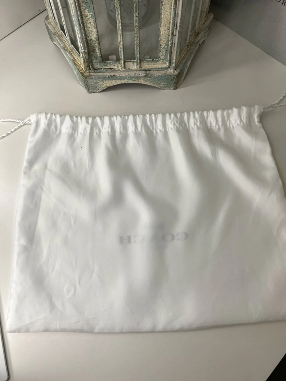 Coach White Drawstring Logo Bag EUC